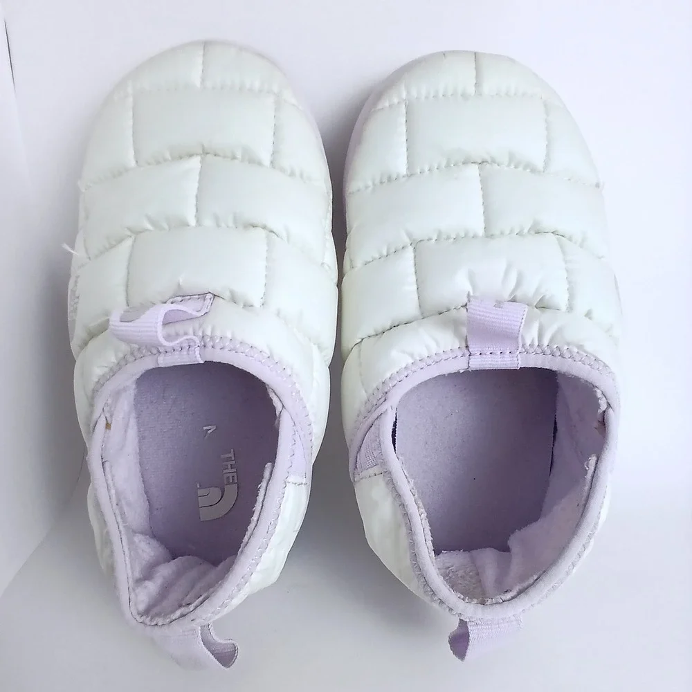 The North Face Thermoball Traction Mule II Kids 1 White Lavender Cabin Outdoor